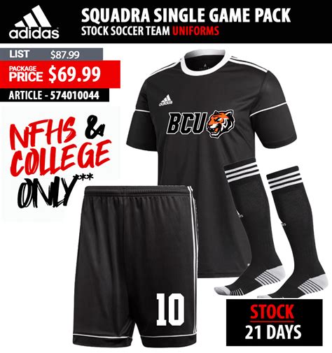 Adidas soccer uniform packages